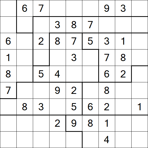 Jigsaw Sudoku - Medium