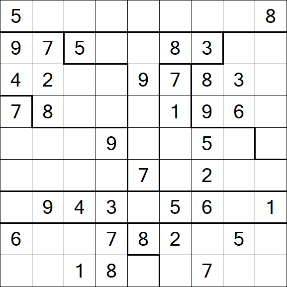 Jigsaw Sudoku - Medium