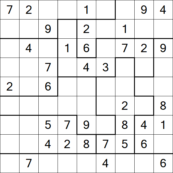 Jigsaw Sudoku - Medium