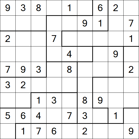 Jigsaw Sudoku - Medium
