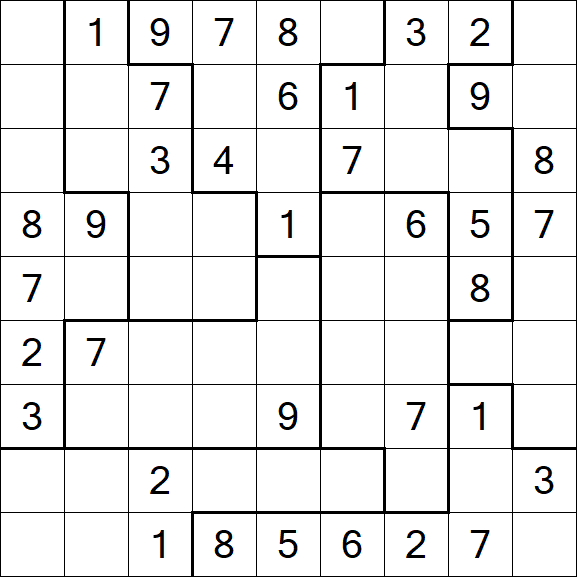 Jigsaw Sudoku - Medium