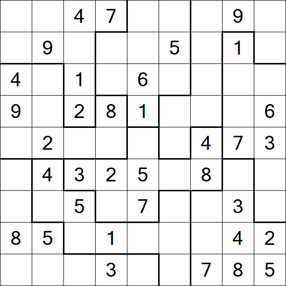Jigsaw Sudoku - Medium