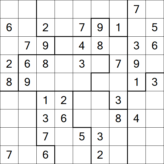 Jigsaw Sudoku - Medium