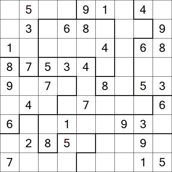Jigsaw Sudoku - Moyen