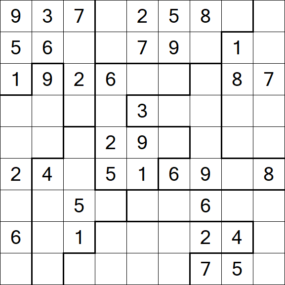 Jigsaw Sudoku - Moyen