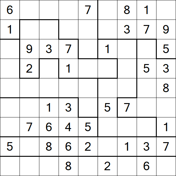 Jigsaw Sudoku - Moyen