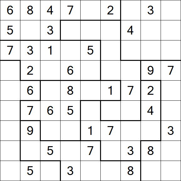Jigsaw Sudoku - Moyen