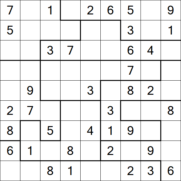 Jigsaw Sudoku - Moyen