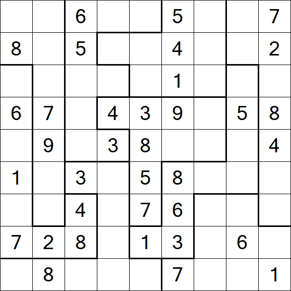 Jigsaw Sudoku - Moyen