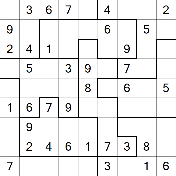 Jigsaw Sudoku - Moyen