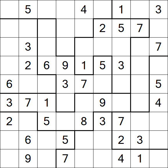 Jigsaw Sudoku - Moyen