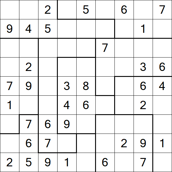 Jigsaw Sudoku - Moyen