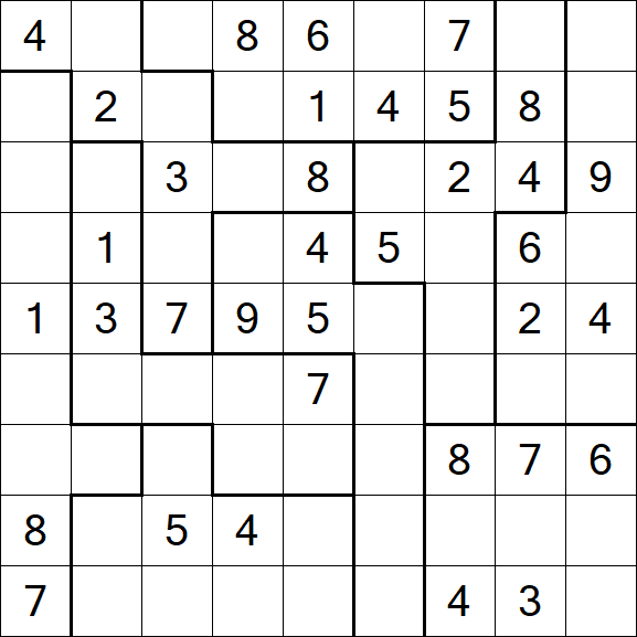 Jigsaw Sudoku - Moyen