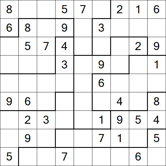 Jigsaw Sudoku - Moyen