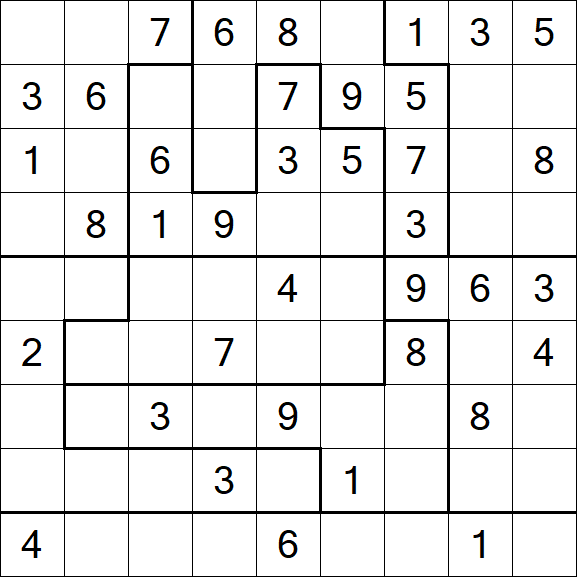 Jigsaw Sudoku - Moyen