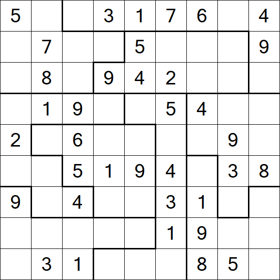 Jigsaw Sudoku - Moyen
