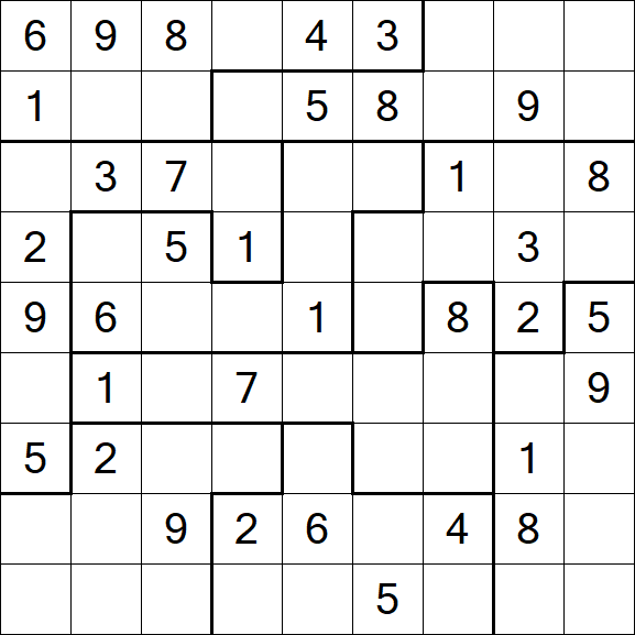 Jigsaw Sudoku - Moyen