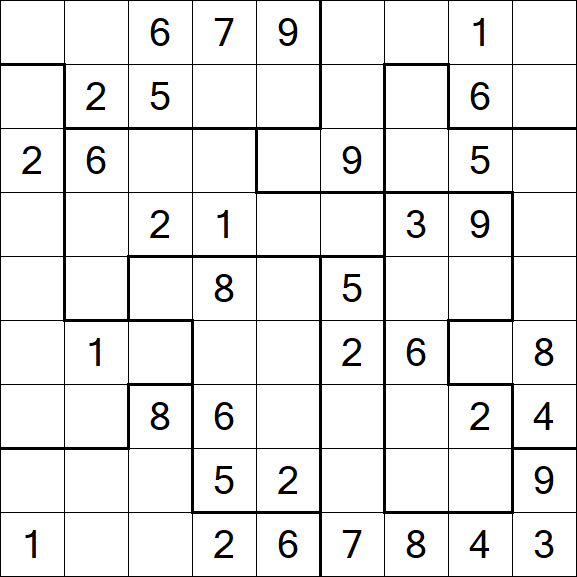 Jigsaw Sudoku - Medium