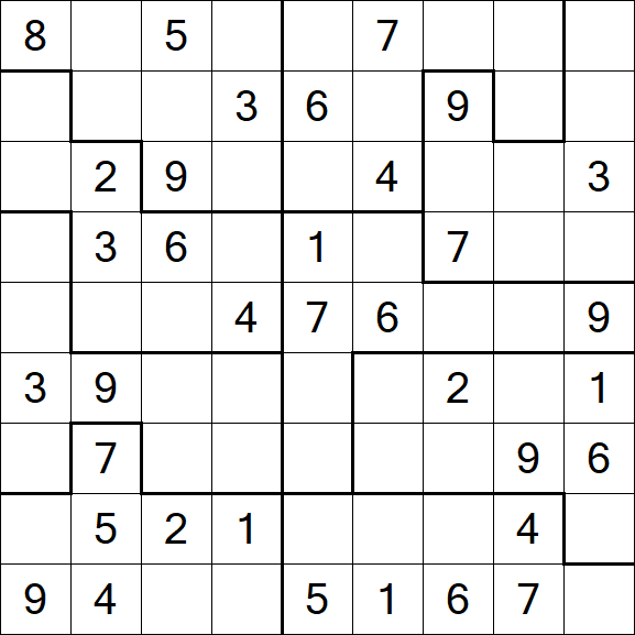 Jigsaw Sudoku - Medium