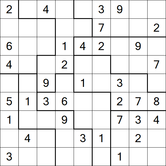 Jigsaw Sudoku - Medium