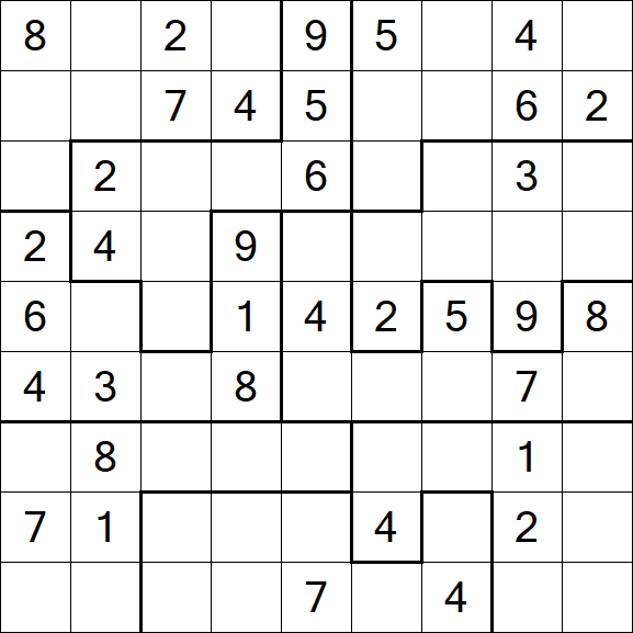 Jigsaw Sudoku - Mittel
