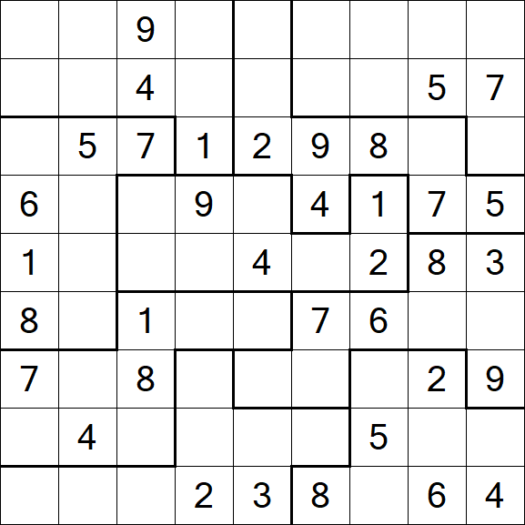 Jigsaw Sudoku - Mittel