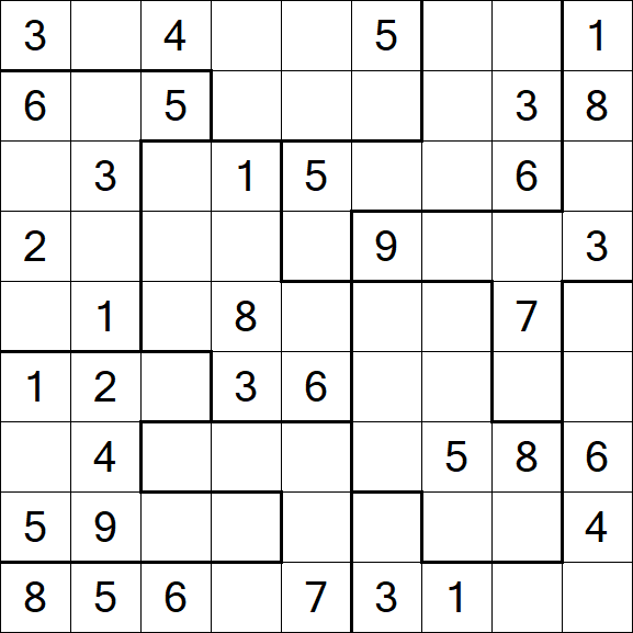 Jigsaw Sudoku - Mittel