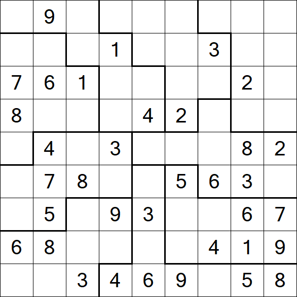 Jigsaw Sudoku - Medium