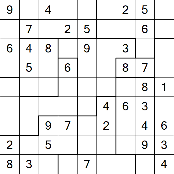 Jigsaw Sudoku - Medium