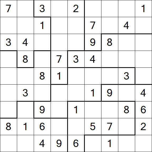Jigsaw Sudoku - Medium