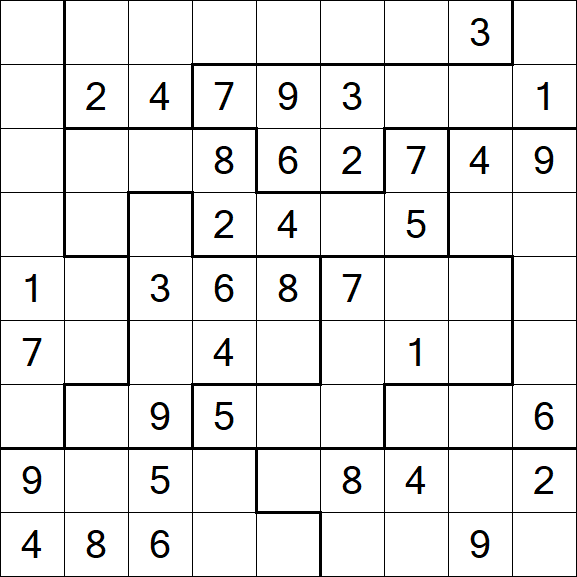 Jigsaw Sudoku - Medium