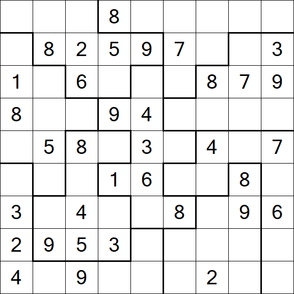 Jigsaw Sudoku - Mittel