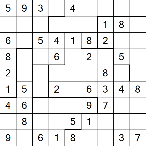 Jigsaw Sudoku - Mittel
