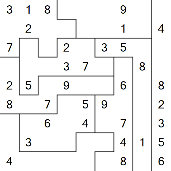 Jigsaw Sudoku - Mittel