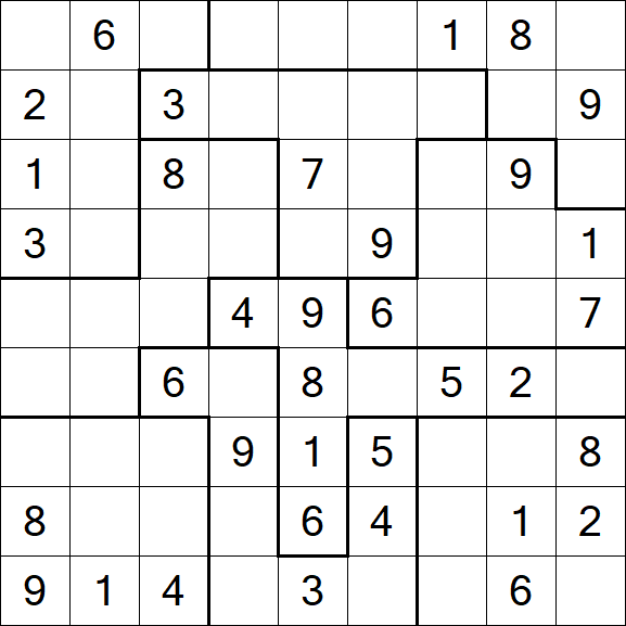 Jigsaw Sudoku - Médio