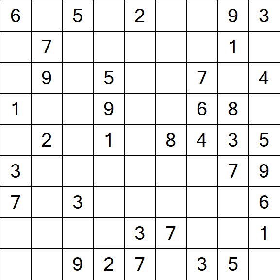 Jigsaw Sudoku - Medium