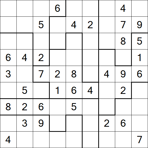 Jigsaw Sudoku - Medium