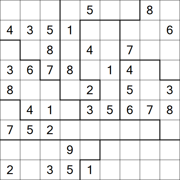 Jigsaw Sudoku - Medium