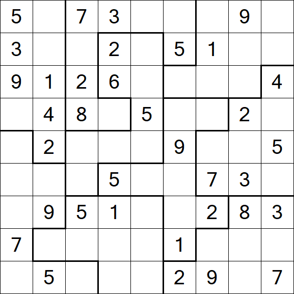 Jigsaw Sudoku - Medium