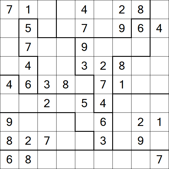 Jigsaw Sudoku - Medium
