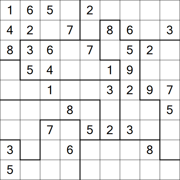 Jigsaw Sudoku - Medium