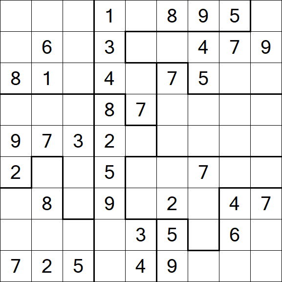 Jigsaw Sudoku - Medium