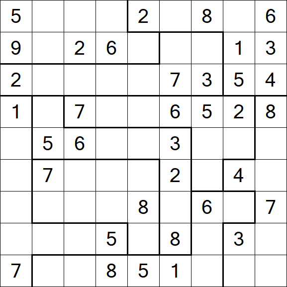 Jigsaw Sudoku - Medium