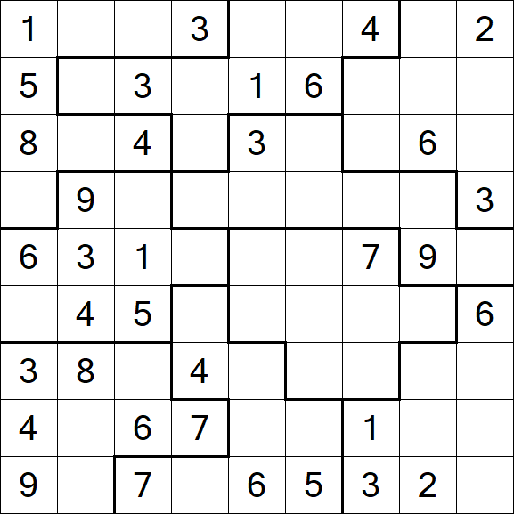 Jigsaw Sudoku - Mittel