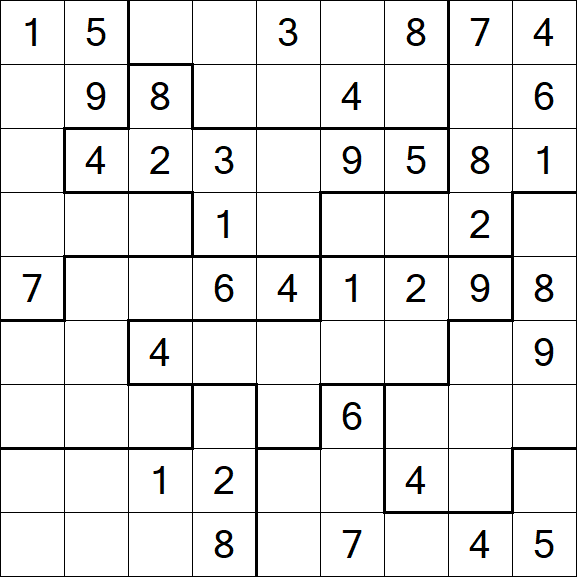 Jigsaw Sudoku - Médio