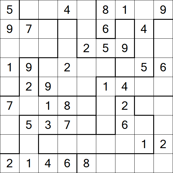 Jigsaw Sudoku - Médio