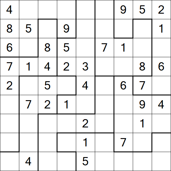 Jigsaw Sudoku - Mittel