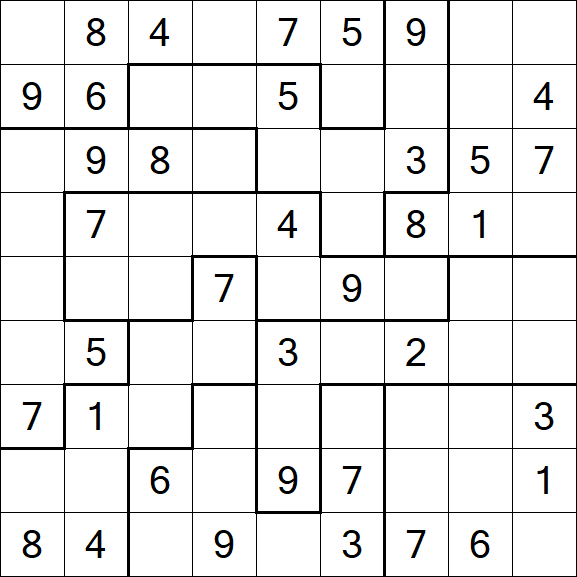 Jigsaw Sudoku - Moyen