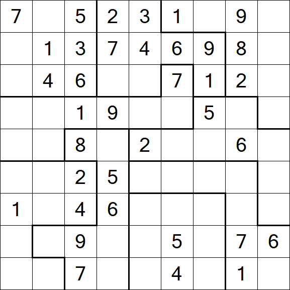 Jigsaw Sudoku - Mittel