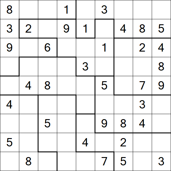 Jigsaw Sudoku - Moyen